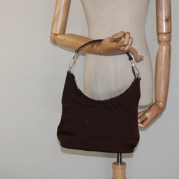 GUCCI Shoulder Bag Canvas Brown Silver 000 0602 Auth - Picture 1 of 16